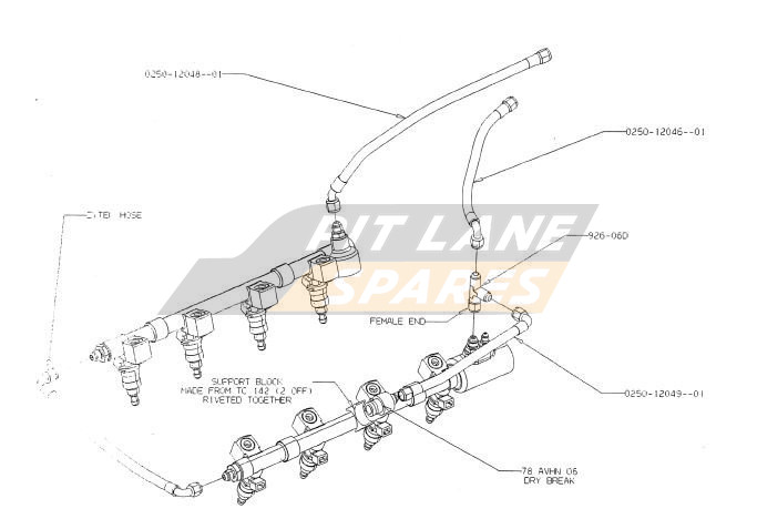 ENGINE FUEL HOSE ASSY Diagram